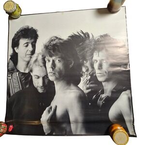 The‎ Rolling Stones Dirty Work Vintage 1986 Album Poster 36x36 Rock Original